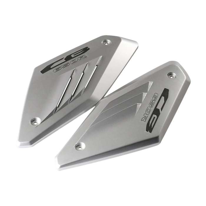 Gloss Silver Motorcycle Frame Side Panel Guard Cover Shell Intake Pipe Protector for CB650R 2019 202
