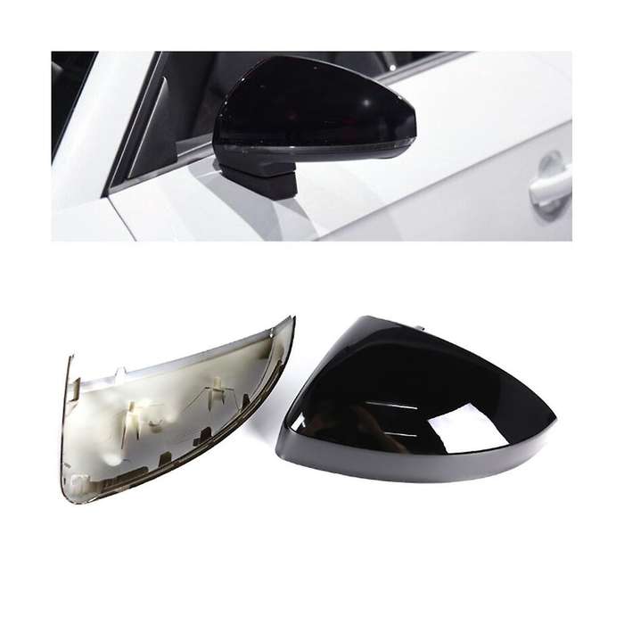 Glossy Black Car Side Door Rearview Mirror Cover Trim for Tt Tts Ttrs Mk3 R8 4s 2014-2023