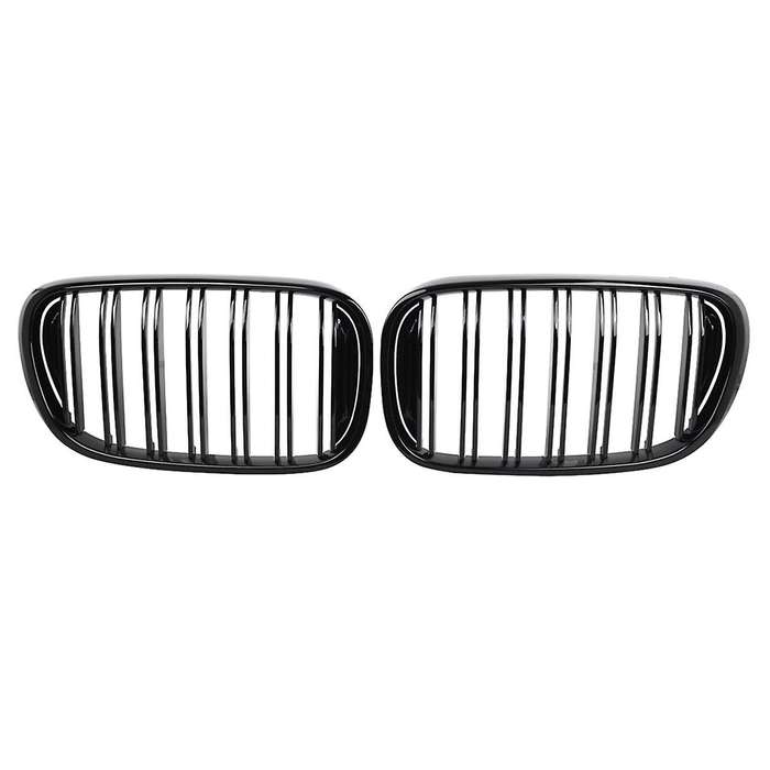 Glossy Black Dual Slats Front Kidney Grille Grill Replacement for 7 Series G11 G12 2016-2018