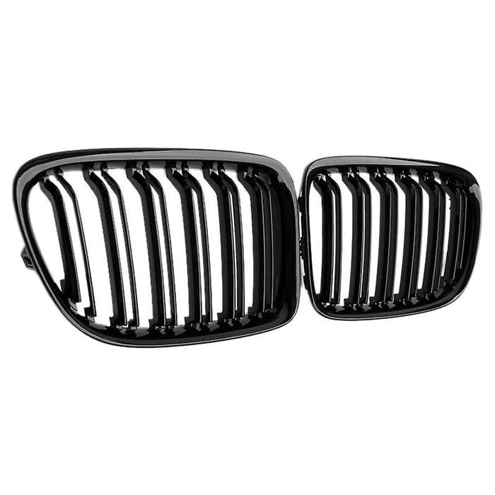 Glossy Black Front Bumper Dual Slat Front Kidney Grill Grille for bmw X1 Series E84 Sdrive Xdrive 2