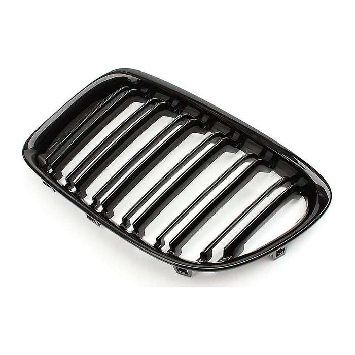 Glossy Black Front Bumper Dual Slat Front Kidney Grille for  X1 Series E84 Sdrive Xdrive 2009-2015