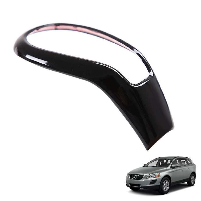 Glossy Black Gear Head Knob Shift Cover Trim Gear Shift Knob Shifter Lever Cover for XC60 V40 V60 S