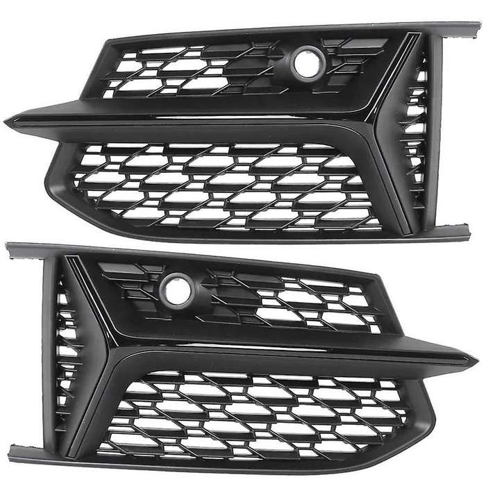 Glossy Black Mesh Rs6 Style Fog Light Grilles Grills for A6 C8 S6 2019 2020