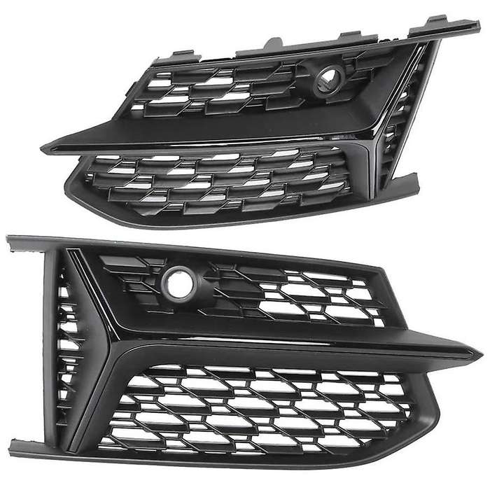Glossy Black Mesh Rs6 Style Fog Light Grilles Grills for A6 C8 S6 2019 2020