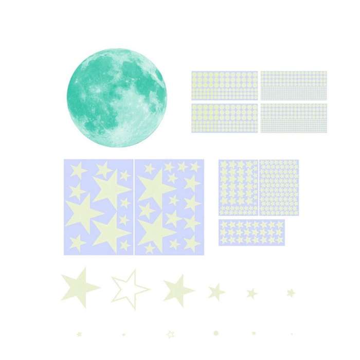 Glow in the Dark Stars for Ceiling,1049Pcs Starry Stickers for Ceiling Decor,Glow in the Dark Sticke