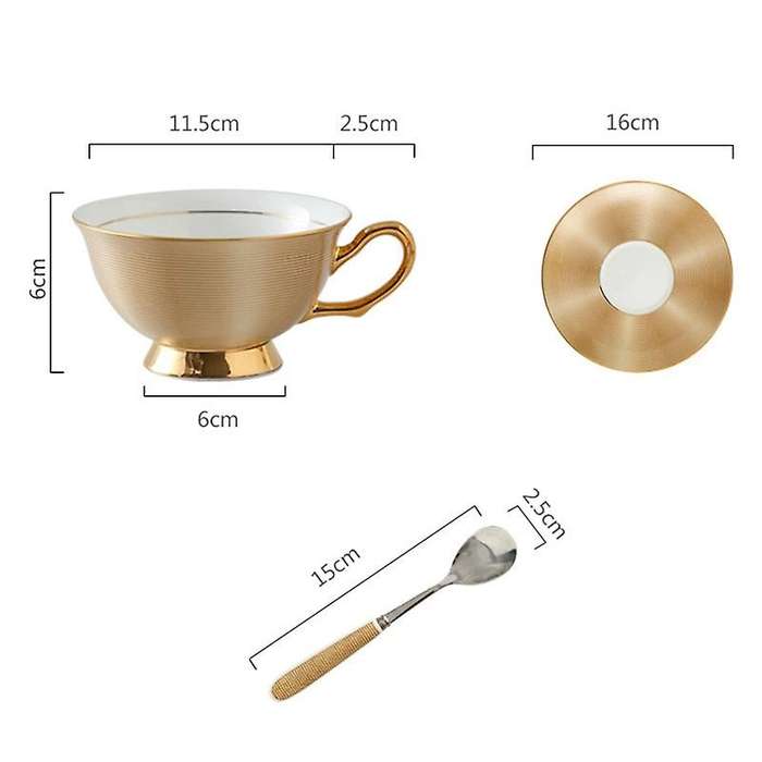 Gold Rimmed Silver Rimmed Bone China Coffee Cup Plate Ceramic Suit Black Tea Cup American Afternoon