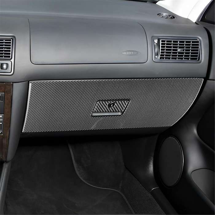 Golf 4 Mk4 1999-2004 Lhd Soft Carbon Fiber Car Passenger Side Storage Glove Box Panel Cover Trim A