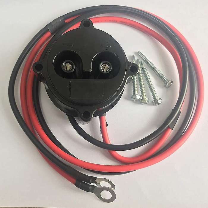Golf Cart DC Charger Receptacle with Wires for Electric G19 G22 48V JR1-H6181-02-00