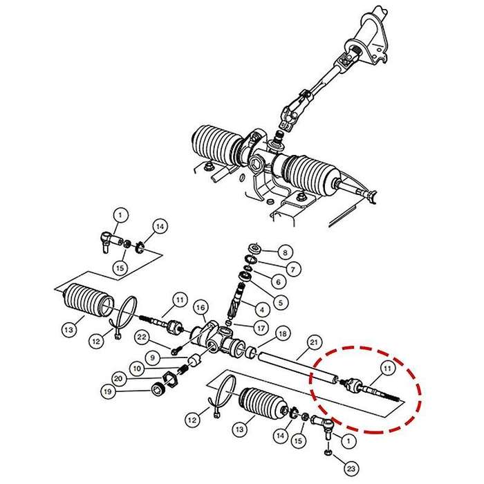 Golf Cart Inner Ball Joint Steering Rack Joint 102565701,for Club Car