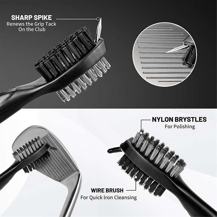 Golf Club Cleaner Kit, 3 Golf Towels, Golf Club Cleaning Brush,Golf Divot Repair Tool,Golf Club Clea