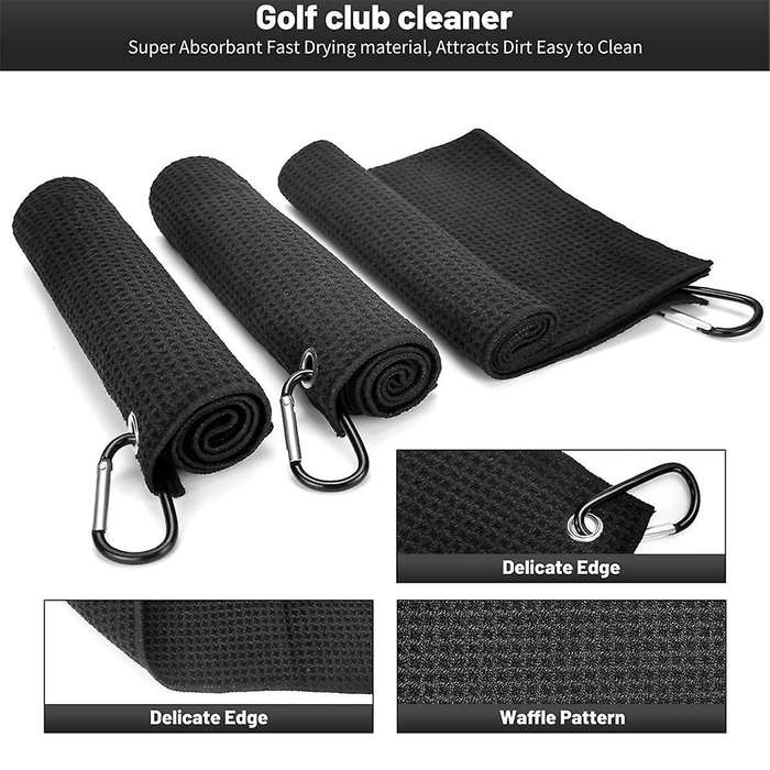Golf Club Cleaner Kit, 3 Golf Towels, Golf Club Cleaning Brush,Golf Divot Repair Tool,Golf Club Clea