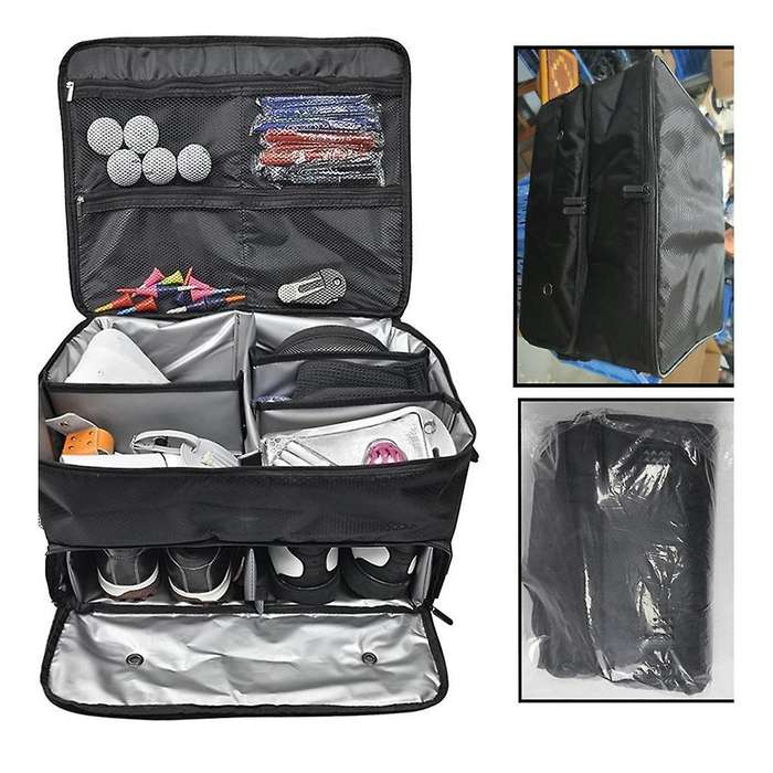 Golf Storage Box Golf Trunk Organizer Waterproof Car Golf Locker with Separate Ventilated Compartme