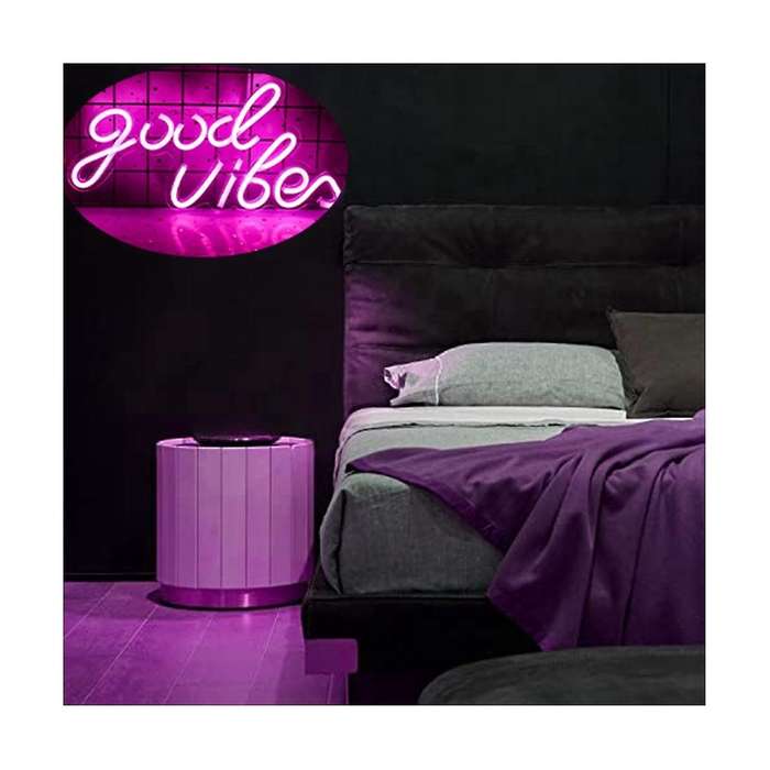 Good Vibes Neon Sign Wedding Wall Hanging Usb Led Neon Light Signs Led Night Lights for Bedroom Deco