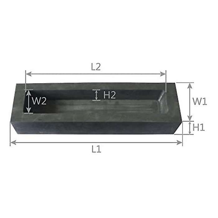 Graphite Ingot Mold, Melting Casting Mould for Gold Silver Metal and Alloy Metals (160X80X40-9.5Kg G
