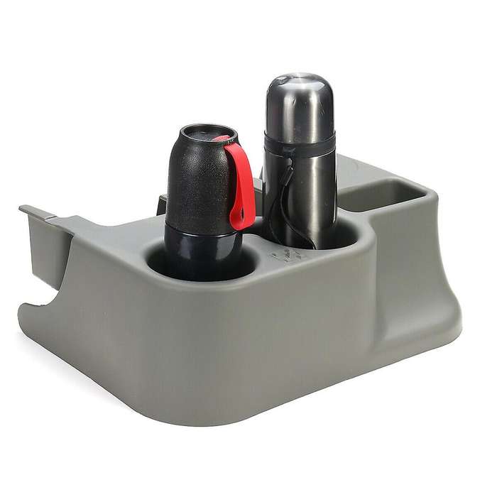 Gray Central Control Water Cup Holder Storage Box Attachment SS281AZAA for Ram 1500 2500 3500 2003-2
