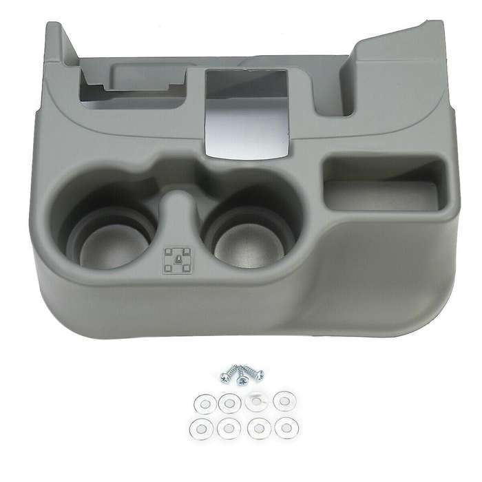 Gray Central Control Water Cup Holder Storage Box Attachment SS281AZAA for Ram 1500 2500 3500 2003-2
