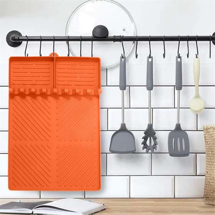 Gray Oven Tools, Silicone Protective Pads, Dust-Proof Cleaning Pads, Barbecue Pans, Insulation Pads