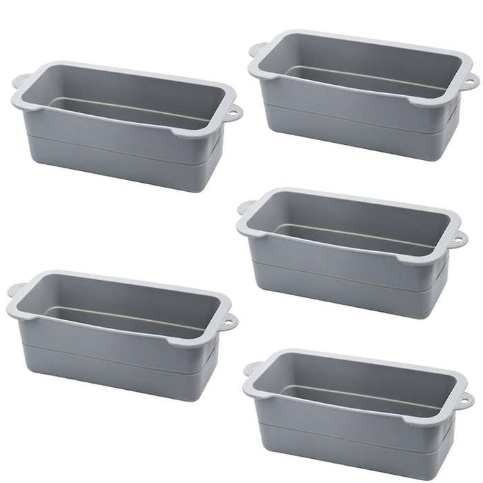 Gray Silicone Grease Cup Liner, Reusable Grease Catcher Cup Liner BBQ Grease Pan, Drip Tray