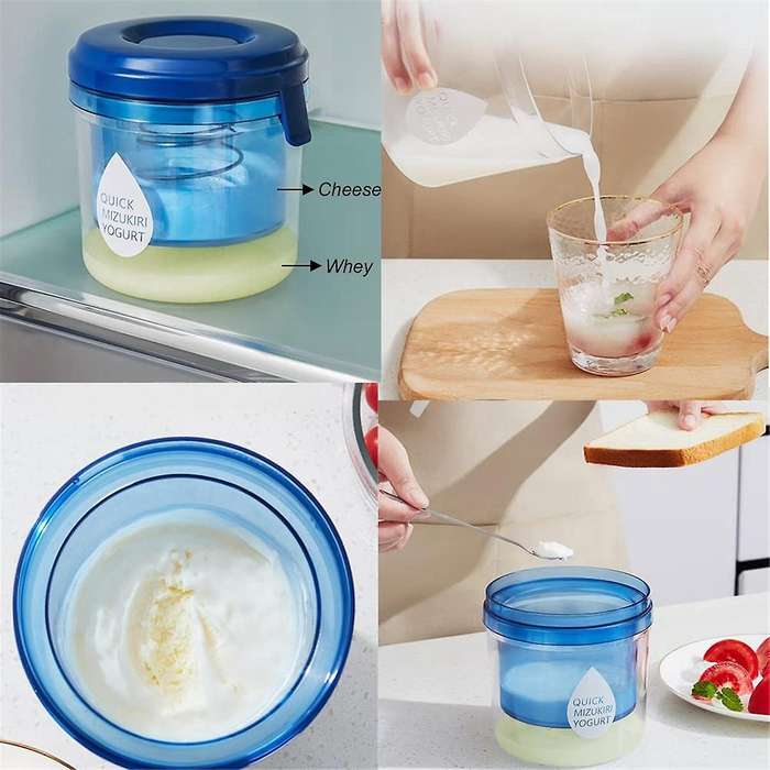 Greek Yogurt Strainer Maker - Yogurt Cheese Maker Machine - Juice Food Nut Milk Strainer Filter - Cu