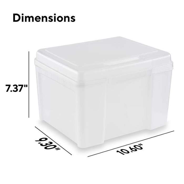 Greeting Card Organizer & Storage Box with 6 Adjustable Dividers for Birthday Cards Photos, Crafts
