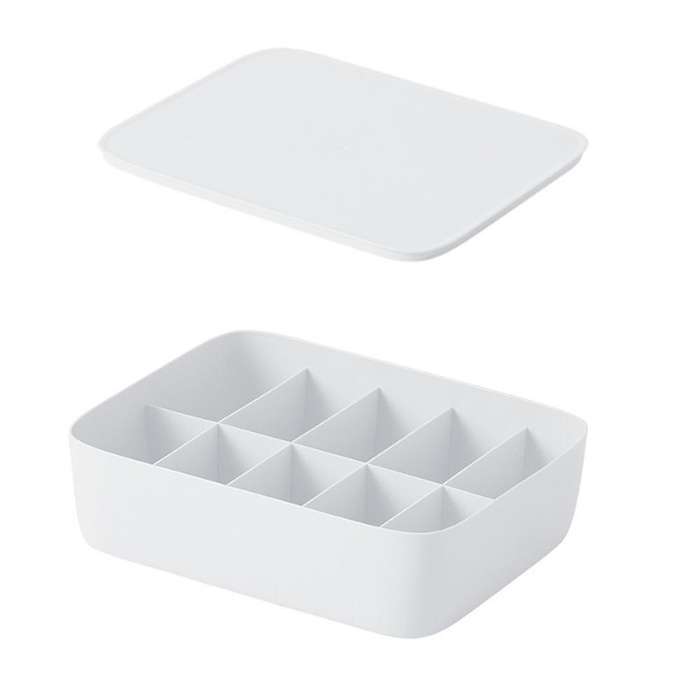 Grids Storage Box Socks Bra Underwear Organizer Closet Wardrobe Home Storage Desktop Wardrobe Plasti