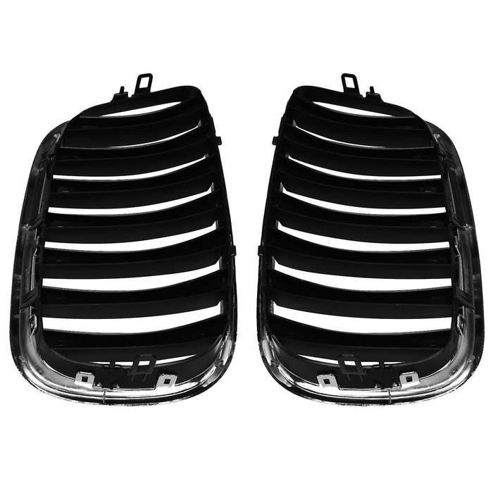 Grill Black+Chrome Frame Front Bumper Kidney Grille for - X5 E70 X6 E71 2007-2013 51137157687 511371