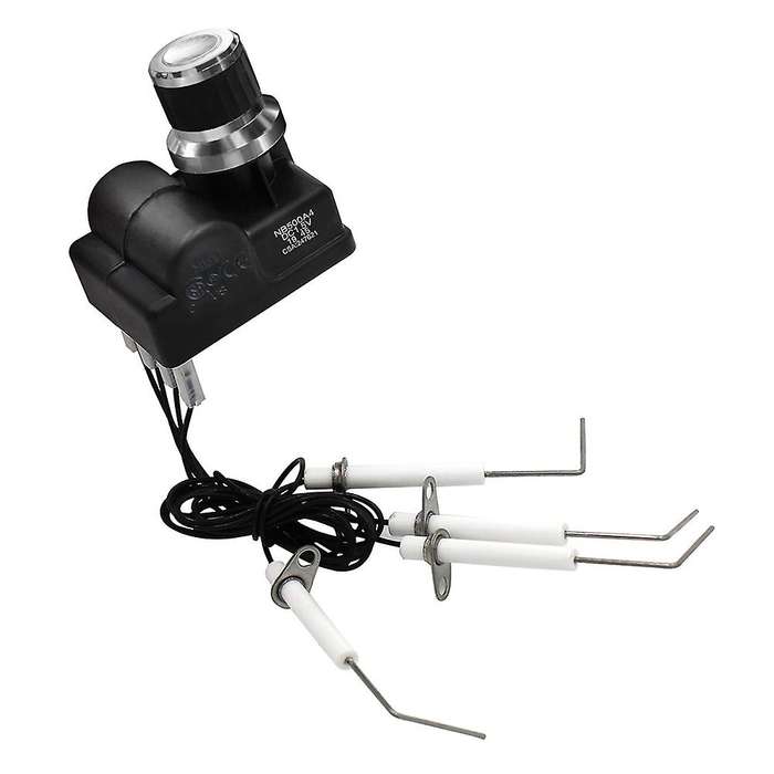 Grill Igniter Kit for Blackstone 28 Inch Griddle, 4 Outlet Universal Aa Battery Silver Cover Spark