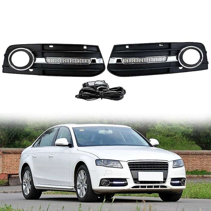 Grill Light Front Daytime Running Light Fog Light Cover Grille for A4 A4L B8 2009-2012 8KD80768201C