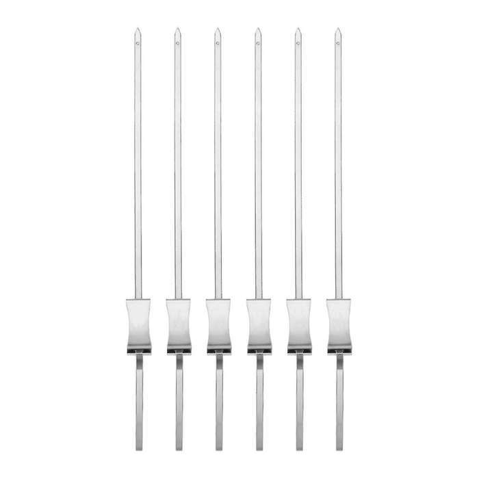 Grill Skewers with Handle,Stainless Steel BBQ Skewer Kabob Skewers for Meat, Chicken, Sausages,A