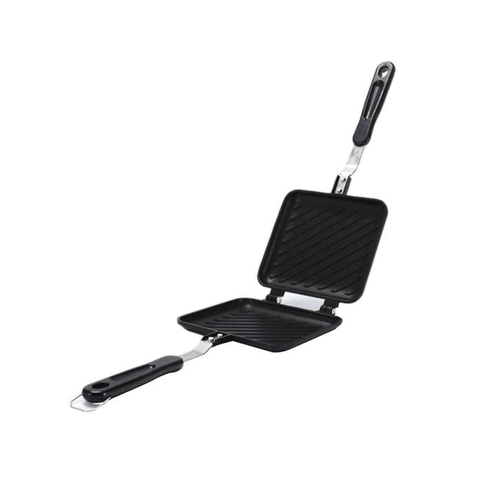 Grilled Sandwich Maker Bread Toast Breakfast Machine Hotdog Sandwich Pan Non-stick Aluminum Flip Pan