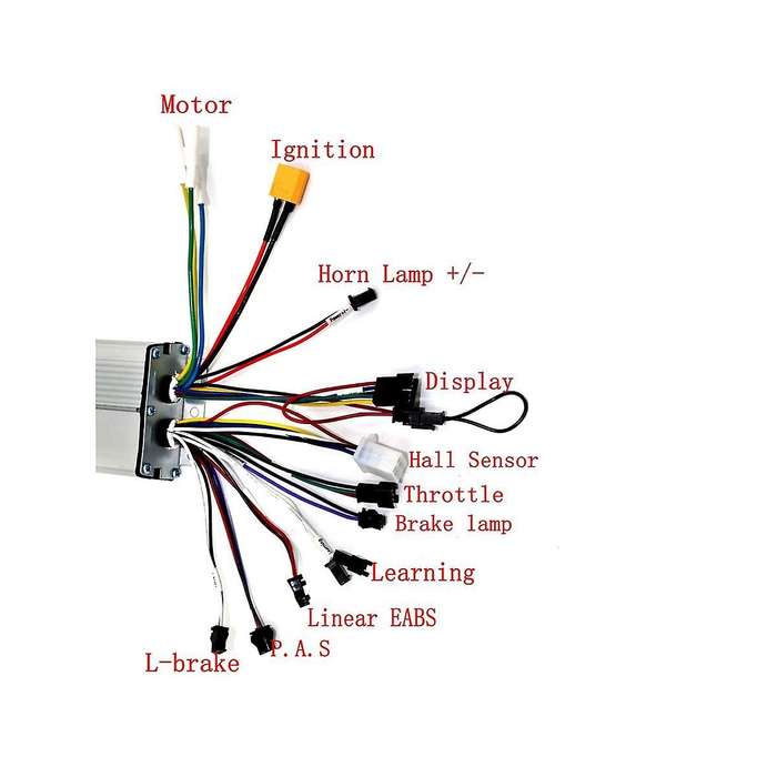 Gt-100 Lcd Display Instrument Dashboard Controller Cable Kit 36v 500w Controller Electric Scooter Ac