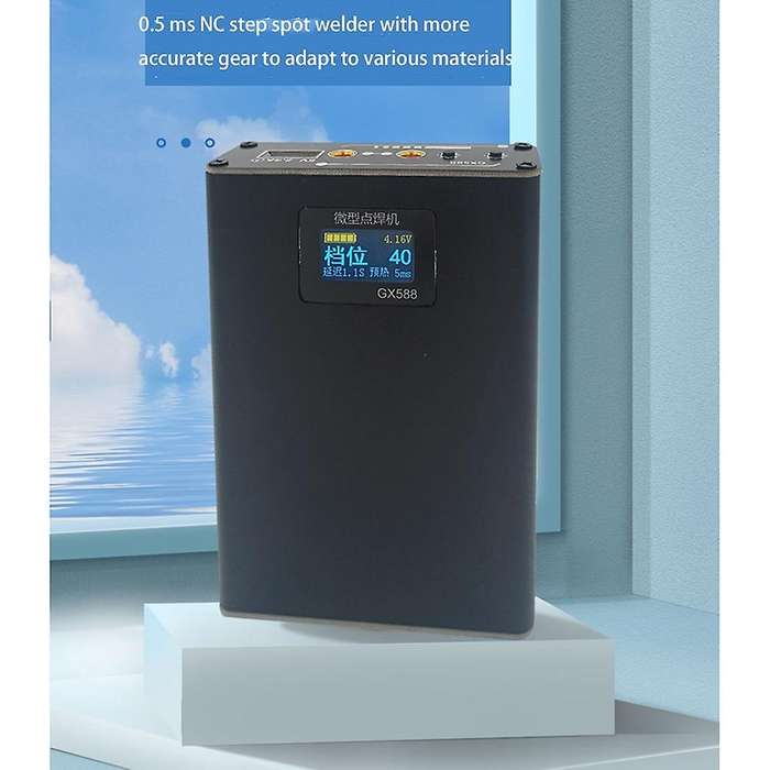 GX588 Portable 18650 Battery Spot Welder Spot Welding Machine Set with OLED Display for 0.2MM Strip