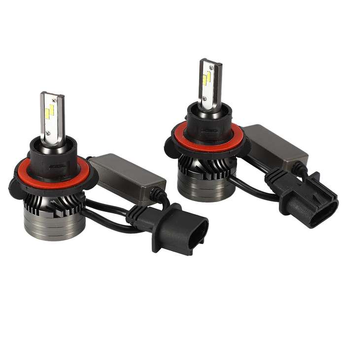 H13/9008 Car LED Headlight Bulbs Replace Kit, Series Led Hi/Lo Beam with Fan Csp Chip Canbus Ready I