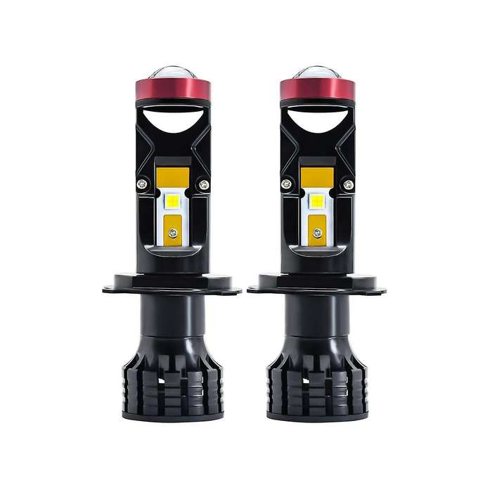 H4 Led Mini Projector 3d Lens 90w 25000lm Motorcycle Headlight Automobile Bulb Conversion Kit Hi/lo