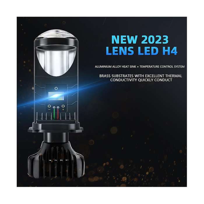 H4 Bi-led 20000lm 80w Mini Projector Lens Automobiles Bulb Conversion Kit High/low Beam Headlight