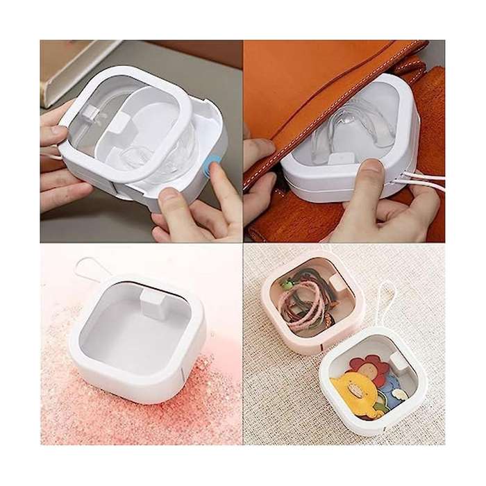 Hair Tie Organizer, 2pcs Hair Accessories Organizer Portable Stackable Hair Containers Pin Holder Tr