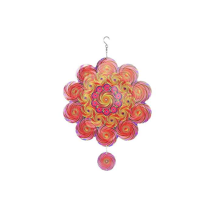 Halloween Lollipop Wind Spinner Rotating Garden Hanging Decor Kinetic Sculpture Wind Chime Yard Holi