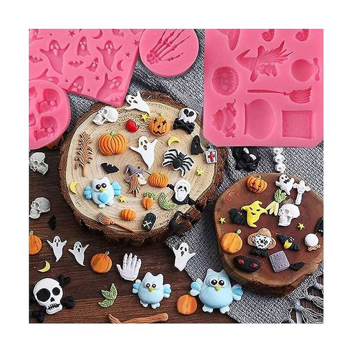 Halloween Silicone Mold Pumpkin Silicone Cake Mold Skull Bat Candy Mold Diy Decorative Silicone Mold