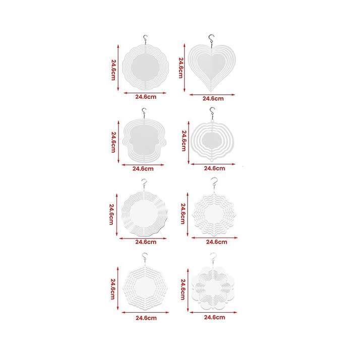 Halloween Series Wind Power White Coated Aluminum Plate Double-sided Printing Heat Transfer Wind Chi
