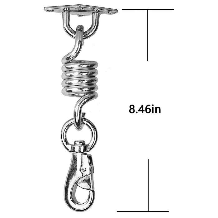 Hammock Hanging Kit with Spring + Hooks + Ceiling Mount Load 600 Lb for Punching Bag Hammock Swing C