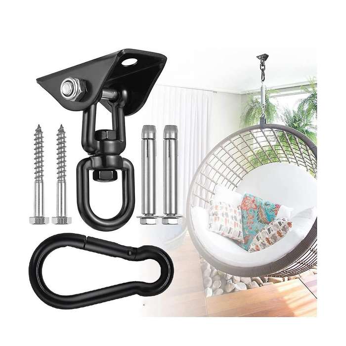 Hammock Hanging Kit,heavy Duty Hanging Chair 360 Rotate Hanging Swing Hooks for Yoga ,chair ,tree