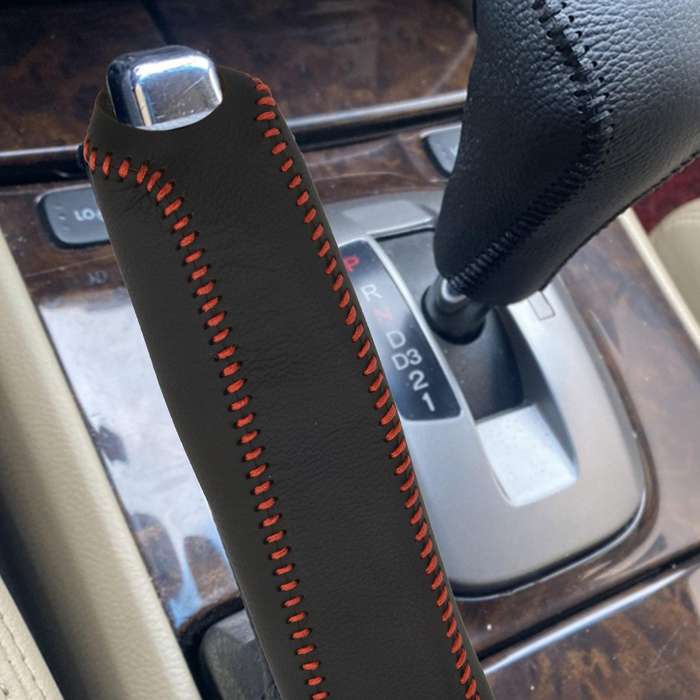 Hand Brake Cover Compatible Honda / Accord / Civic 8, Black + red line