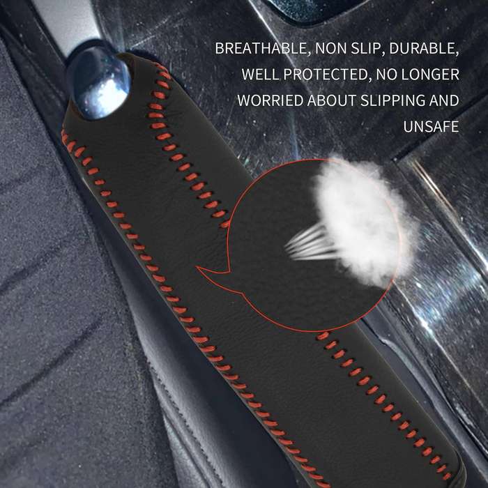 Hand Brake Cover Compatible Honda / Accord / Civic 8, Black + red line