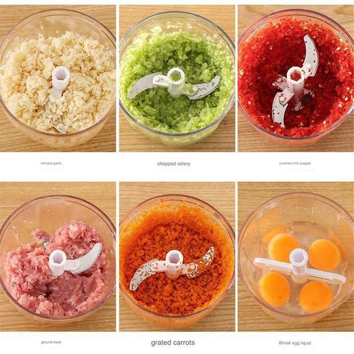Hand Chopper, Manual Food Chopper, Hand Crank Onion Spinner, Food Chopper with Container, Rotary On