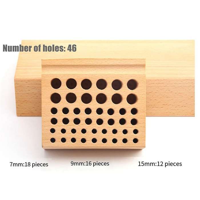 Hand- Diy Beech Tool Rack to Make Leather Tools for Leather Work to Make Punching Tool Storage Rack