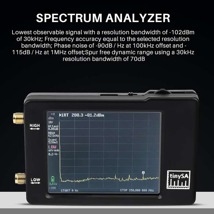 Hand Held Tiny Spectrum Analyzer 2.8Inch Display with Battery,Antenna Analyzer