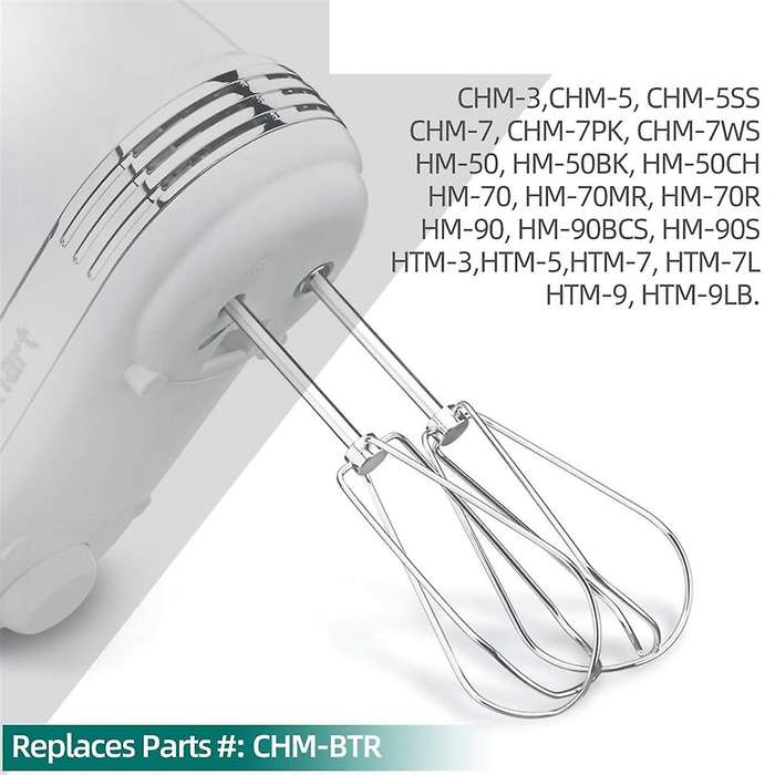 Hand Mixer Replacement Beaters for CHM Series Hand Mixer Parts, HM-50 HM-70, Electric Mixer Replacem