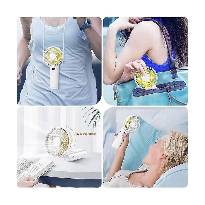 Handheld Fan, 3600MAh Portable Fan Mini Fan, 6 Speeds Adjustable, Small Personal Fan, Foldable Mini