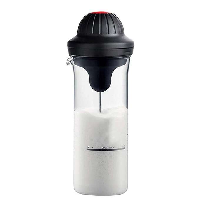 Handheld Milk Frother Cup with Stand, Portable Electric Milk Frother Cup for Coffee, Drink Cup for