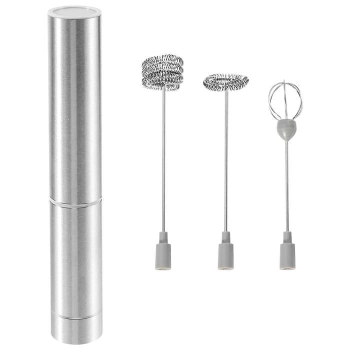 Handheld Three-layer Of Whisk- Battery Operated Electric Foam Maker for Coffee, Latte, Hot Chocola